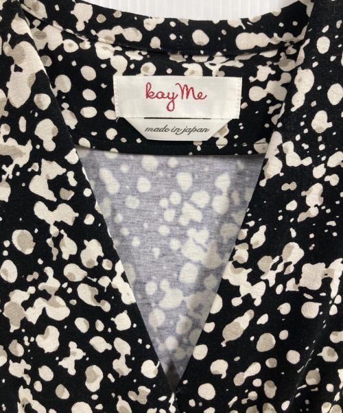 kay me（ケイミー）kay me (ケイミー) ストレッチドレープワンピース ブラック サイズ:9の古着・服飾アイテム