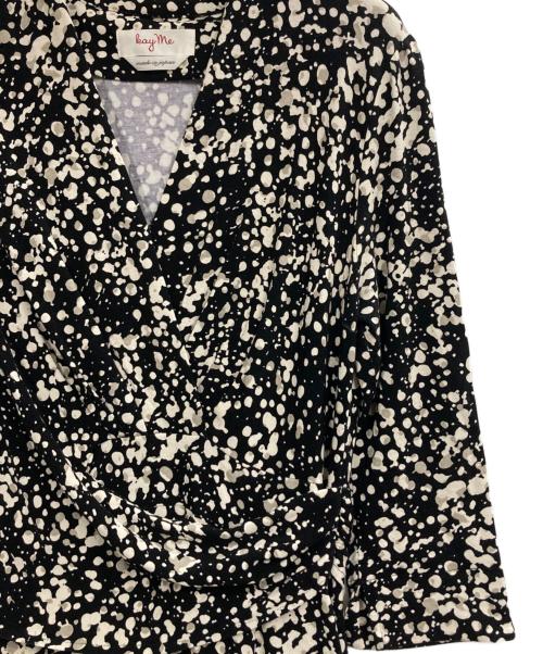 kay me（ケイミー）kay me (ケイミー) ストレッチドレープワンピース ブラック サイズ:9の古着・服飾アイテム