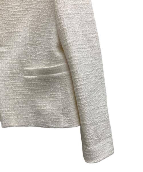 23区（ニジュウサンク）23区 (ニジュウサンク) ツィーディージャージージャケット ホワイト サイズ:38の古着・服飾アイテム