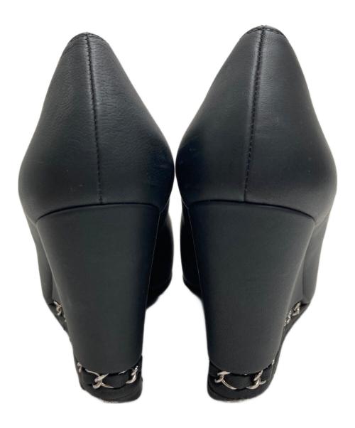 CHANEL（シャネル）CHANEL (シャネル) ヒールパンプス ブラック サイズ:37の古着・服飾アイテム