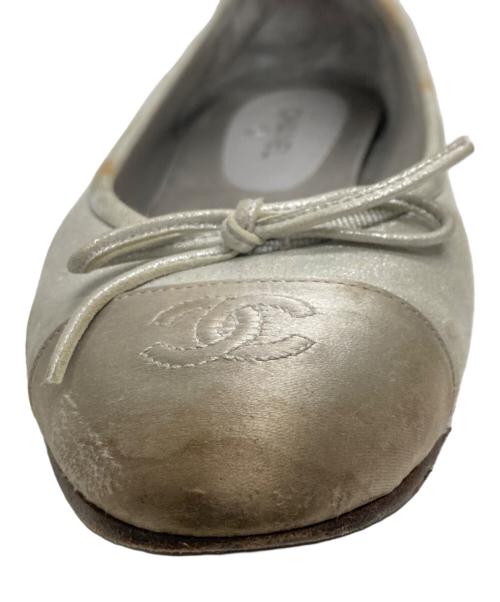 CHANEL（シャネル）CHANEL (シャネル) バレエパンプス グレー サイズ:37Cの古着・服飾アイテム