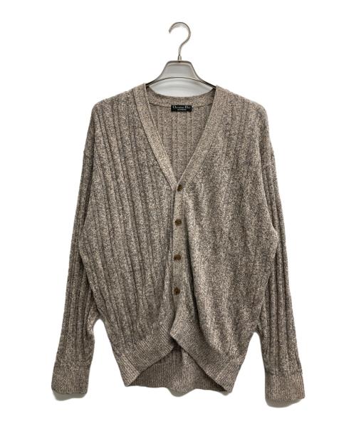 Christian Dior MONSIEUR（クリスチャンディオールムッシュ）Christian Dior MONSIEUR (クリスチャンディオールムッシュ) シルクリネン混カーディガン グレー サイズ:Lの古着・服飾アイテム
