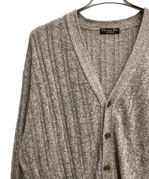 Christian Dior MONSIEUR（クリスチャンディオールムッシュ）Christian Dior MONSIEUR (クリスチャンディオールムッシュ) シルクリネン混カーディガン グレー サイズ:Lの古着・服飾アイテム