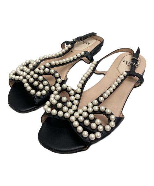 FENDI（フェンディ）FENDI (フェンディ) バックストラップサンダル ブラック サイズ:35の古着・服飾アイテム