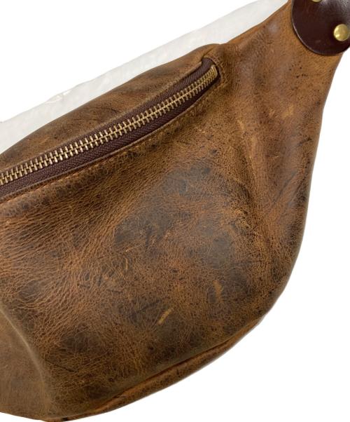 SLOW（スロウ）SLOW (スロウ) レザーウエストバッグ ブラウンの古着・服飾アイテム