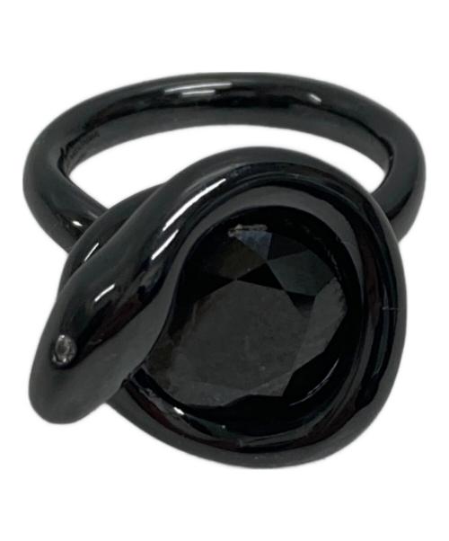 MIKA NAKASHIMA（ミカ ナカシマ）mika nakashima (ミカ ナカシマ) lost in echo (ロスト イン エコー) VIVIANO (ヴィヴィアーノ) スネークリング ブラック サイズ:-の古着・服飾アイテム