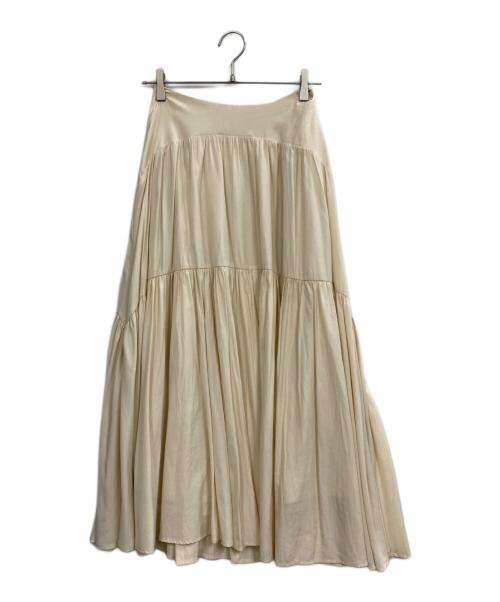 HER LIP TO（ハーリップトゥ）Her lip to (ハーリップトゥ) High-Waist Tiered Long Skirt アイボリー サイズ:Mの古着・服飾アイテム
