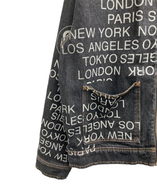 stussy（ステューシー）stussy (ステューシー) ZIP WORK JACKET CITY LINK DENIM インディゴ サイズ:Lの古着・服飾アイテム