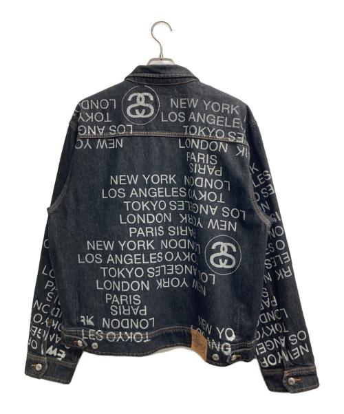 stussy（ステューシー）stussy (ステューシー) ZIP WORK JACKET CITY LINK DENIM インディゴ サイズ:Lの古着・服飾アイテム