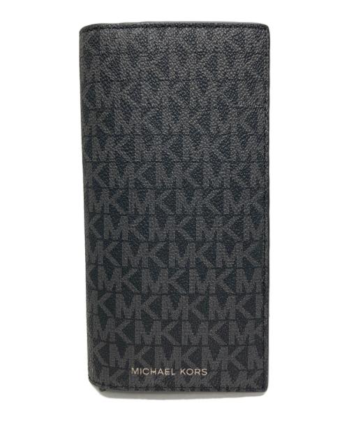 MICHAEL KORS（マイケル・コース）MICHAEL KORS (マイケル・コース) 二つ折り長財布 ブラック 未使用品の古着・服飾アイテム
