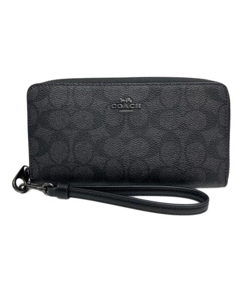 COACH（コーチ）COACH (コーチ) ラウンドジップウォレット ブラックの古着・服飾アイテム