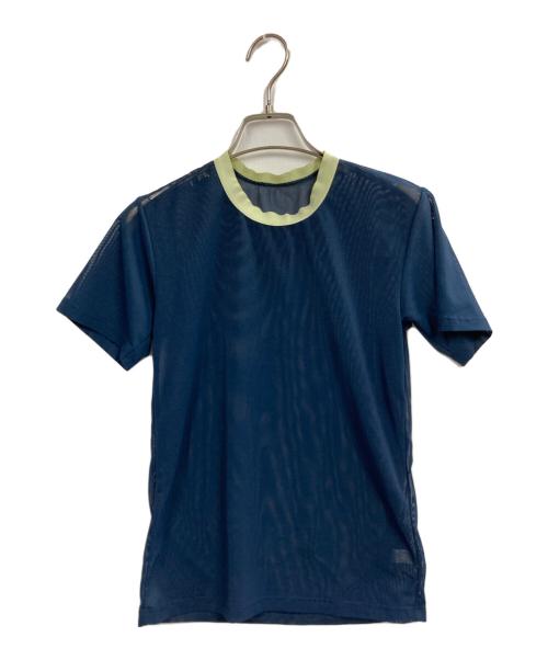 OVERNEATH（オーバーニース）OVERNEATH (オーバーニース) SUPER A MARKET (スーパーエーマーケット) Mesh T-shirt ネイビー サイズ:Sの古着・服飾アイテム