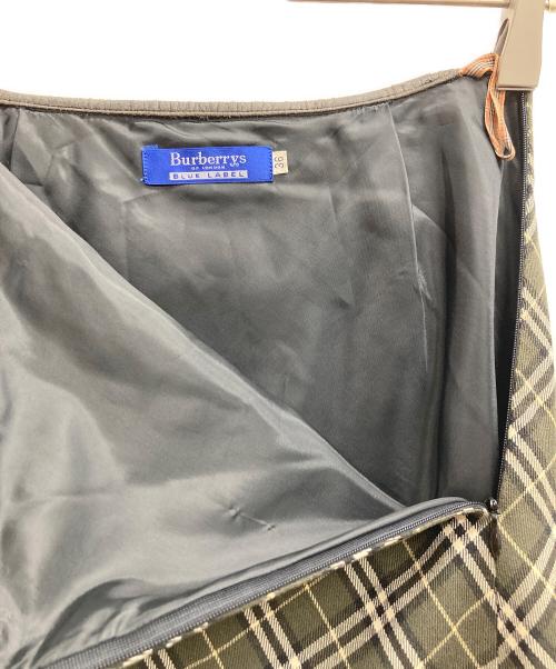 BURBERRY BLUE LABEL（バーバリーロンドンブルーレーベル）BURBERRY BLUE LABEL (バーバリーロンドンブルーレーベル) チェックタイトスカート グリーン サイズ:36の古着・服飾アイテム