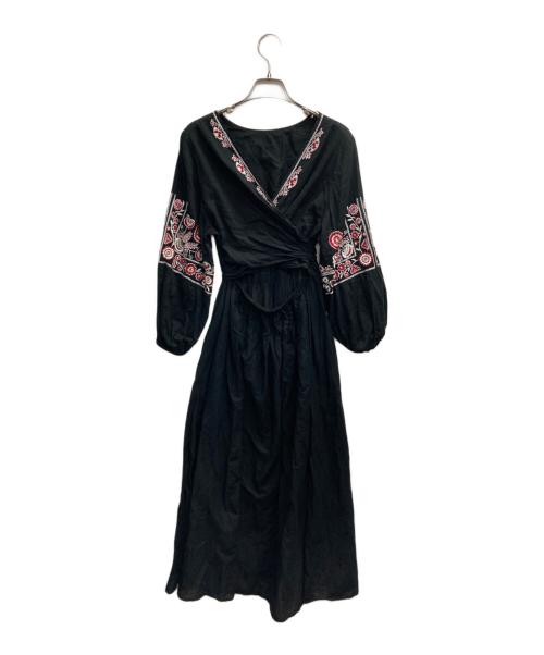 ne quittez pas（ヌキテパ）ne quittez pas (ヌキテパ) 長袖ワンピース ブラック サイズ:記載なしの古着・服飾アイテム