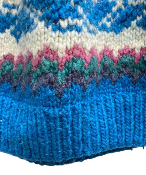 CARABUELA（カラブエラ）CARABUELA (カラブエラ) チルデンニット ブルー サイズ:XLの古着・服飾アイテム