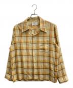 Braidburnエディンバラ）の古着「70ｓオープンカラーシャツ」｜イエロー