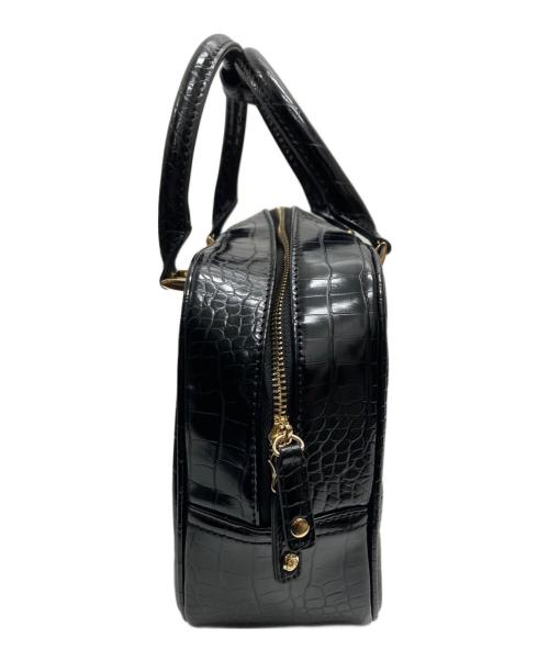 Maison de FLEUR（メゾンドフルール）Maison de FLEUR (メゾンドフルール) クロコ型押しバッグ ブラックの古着・服飾アイテム