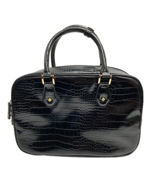 Maison de FLEUR（メゾンドフルール）Maison de FLEUR (メゾンドフルール) クロコ型押しバッグ ブラックの古着・服飾アイテム