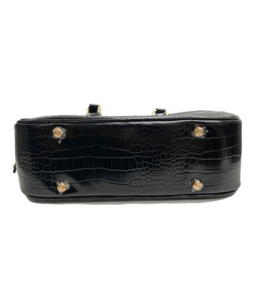 Maison de FLEUR（メゾンドフルール）Maison de FLEUR (メゾンドフルール) クロコ型押しバッグ ブラックの古着・服飾アイテム