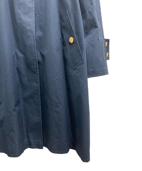 Burberry's（バーバリー）Burberry's (バーバリーズ) 金釦裏ノバチェックステンカラーコート ネイビー サイズ:9ARの古着・服飾アイテム