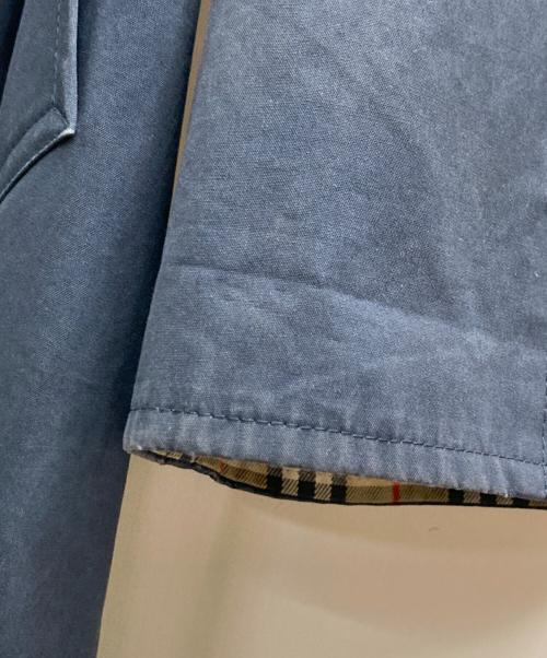 Burberry's（バーバリー）Burberry's (バーバリーズ) 金釦裏ノバチェックステンカラーコート ネイビー サイズ:9ARの古着・服飾アイテム