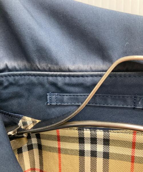 Burberry's（バーバリー）Burberry's (バーバリーズ) 金釦裏ノバチェックステンカラーコート ネイビー サイズ:9ARの古着・服飾アイテム