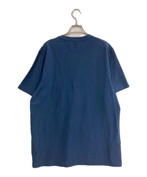 FRED PERRY（フレッドペリー）FRED PERRY (フレッドペリー) ストライプ クレープ ピケ Tシャツ ネイビー サイズ:Lの古着・服飾アイテム
