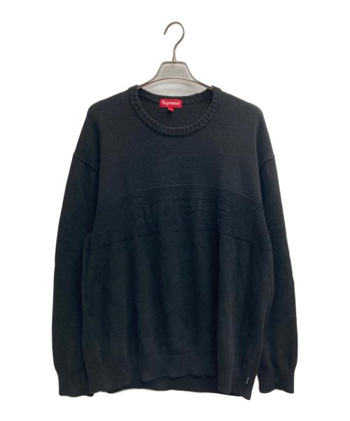 SUPREME（シュプリーム）Supreme (シュプリーム) tonal paneled sweater ブラック サイズ:XLの古着・服飾アイテム