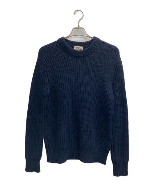 Acne studios（アクネ ストゥディオス）ACNE STUDIOS (アクネ ストゥディオス) クルーネックニット ネイビー サイズ:XSの古着・服飾アイテム