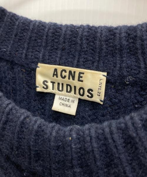 Acne studios（アクネ ストゥディオス）ACNE STUDIOS (アクネ ストゥディオス) クルーネックニット ネイビー サイズ:XSの古着・服飾アイテム