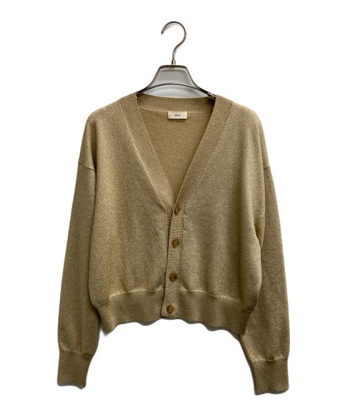 NAVA（ナヴァ）NAVA (ナヴァ) ラメニットカーディガン ベージュ サイズ:1の古着・服飾アイテム