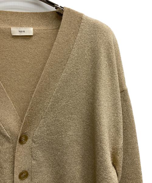 NAVA（ナヴァ）NAVA (ナヴァ) ラメニットカーディガン ベージュ サイズ:1の古着・服飾アイテム