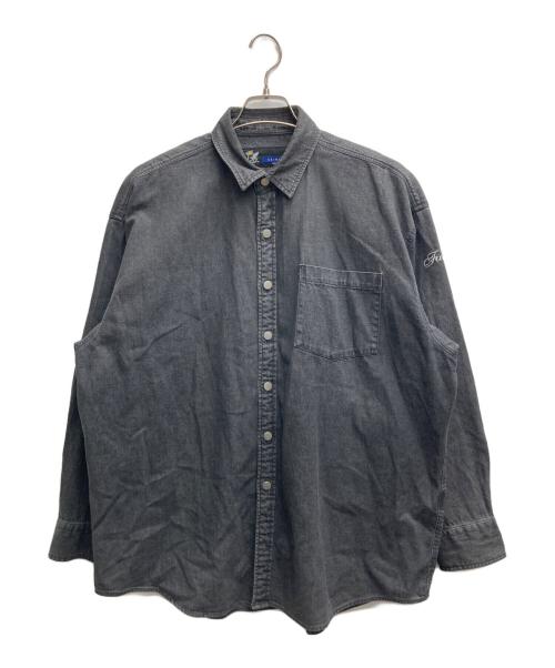 FAT（エフエーティー）FAT (エフエーティー) TACK Dデニムシャツ グレー サイズ:Sの古着・服飾アイテム