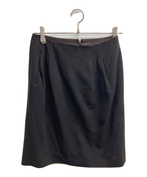 CELINE（セリーヌ）CELINE (セリーヌ) ウールミニスカート ブラウン サイズ:３６の古着・服飾アイテム