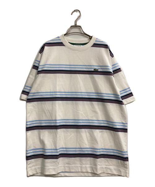 LACOSTE（ラコステ）LACOSTE (ラコステ) BEAMS (ビームス) ボーダーカットソー ホワイト サイズ:Lの古着・服飾アイテム