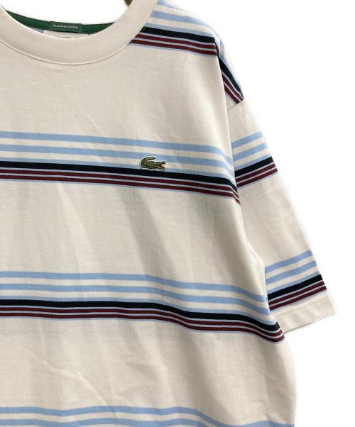 LACOSTE（ラコステ）LACOSTE (ラコステ) BEAMS (ビームス) ボーダーカットソー ホワイト サイズ:Lの古着・服飾アイテム