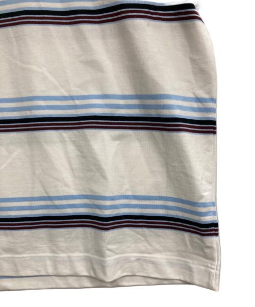 LACOSTE（ラコステ）LACOSTE (ラコステ) BEAMS (ビームス) ボーダーカットソー ホワイト サイズ:Lの古着・服飾アイテム
