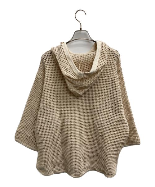 ARMY TWILL（アーミーツイル）ARMY TWILL (アーミーツイル) MESH かぎ編み メッシュパーカー 7分袖 アイボリー サイズ:Mの古着・服飾アイテム