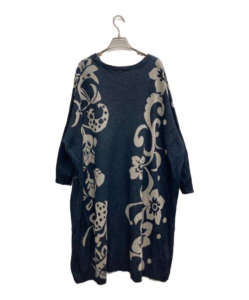 45R（フォーティファイブ・アール）45R (フォーティファイブ・アール) ジャカードニットのUMiiロハチュニック インディゴの古着・服飾アイテム