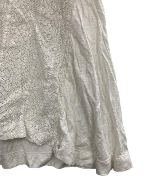 45R（フォーティファイブ・アール）45R (フォーティファイブ・アール) リネンフロントレースカットソー ホワイト サイズ:3の古着・服飾アイテム