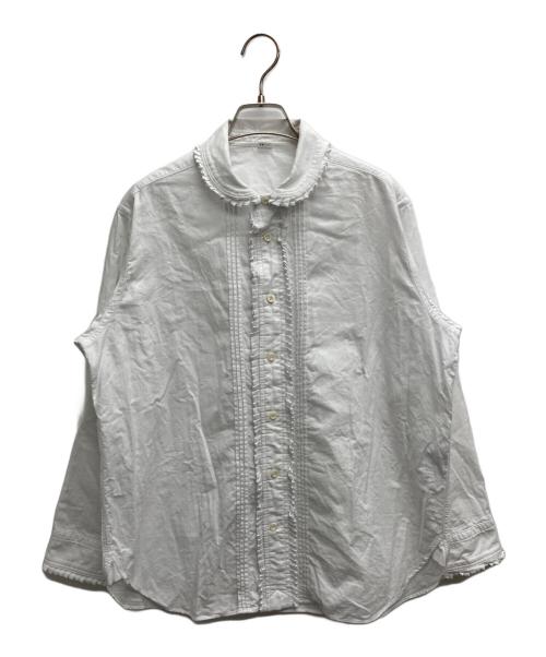 45R（フォーティファイブ・アール）45R (フォーティファイブ・アール) 504オックスのタックフリルオーシャンブラウス ホワイト サイズ:表記なしの古着・服飾アイテム