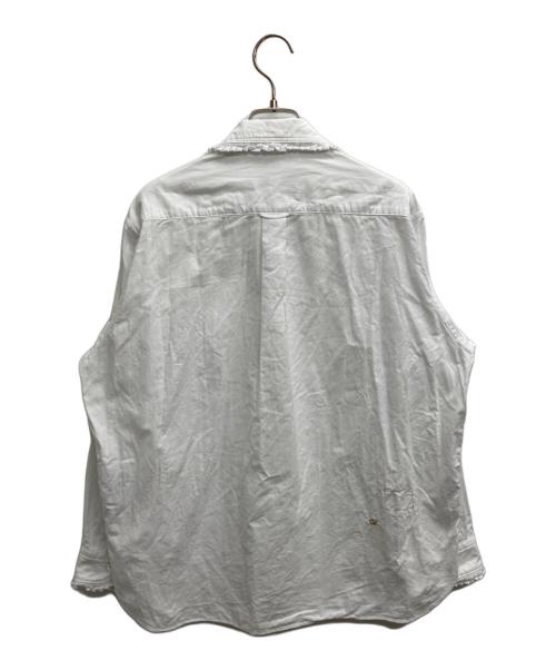 45R（フォーティファイブ・アール）45R (フォーティファイブ・アール) 504オックスのタックフリルオーシャンブラウス ホワイト サイズ:表記なしの古着・服飾アイテム