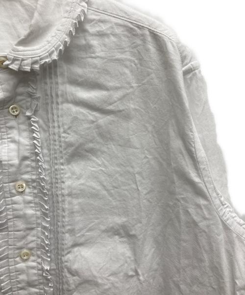 45R（フォーティファイブ・アール）45R (フォーティファイブ・アール) 504オックスのタックフリルオーシャンブラウス ホワイト サイズ:表記なしの古着・服飾アイテム