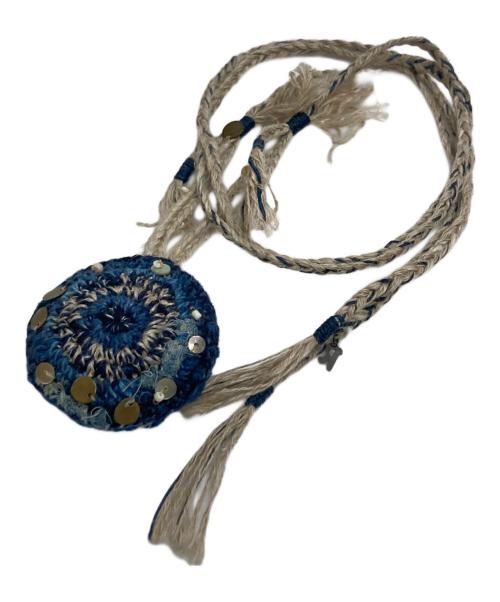 45R（フォーティファイブ・アール）45R (フォーティファイブ・アール) 藍かぎ針のネックレス 丸 ネイビーの古着・服飾アイテム