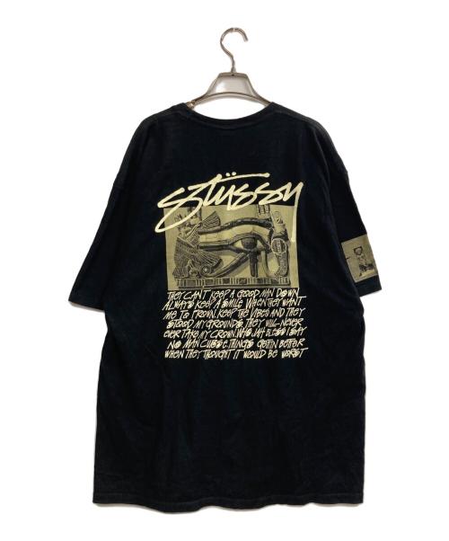 stussy（ステューシー）stussy (ステューシー) プリントTシャツ ブラック サイズ:XLの古着・服飾アイテム