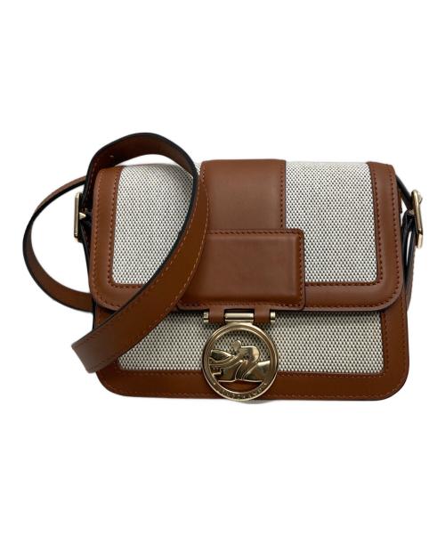 LONGCHAMP（ロンシャン）LONGCHAMP (ロンシャン) ボックストロットショルダーバッグ ベージュの古着・服飾アイテム
