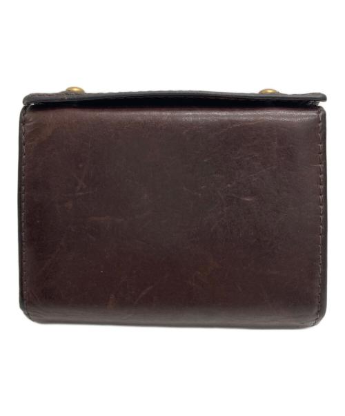 M+（エムピウ）M+ (エムピウ) コンパクトウォレット ブラウンの古着・服飾アイテム