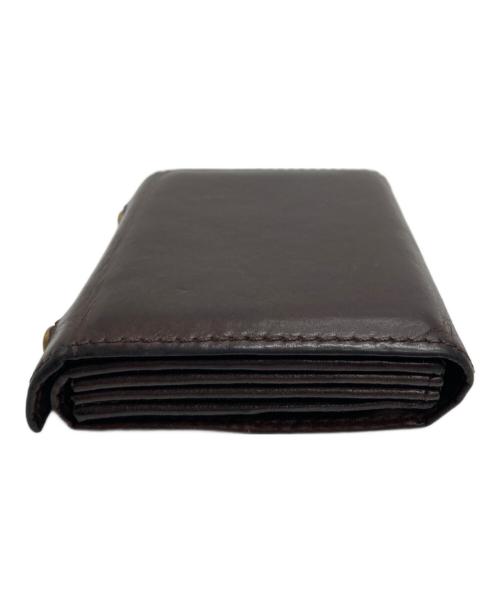 M+（エムピウ）M+ (エムピウ) コンパクトウォレット ブラウンの古着・服飾アイテム