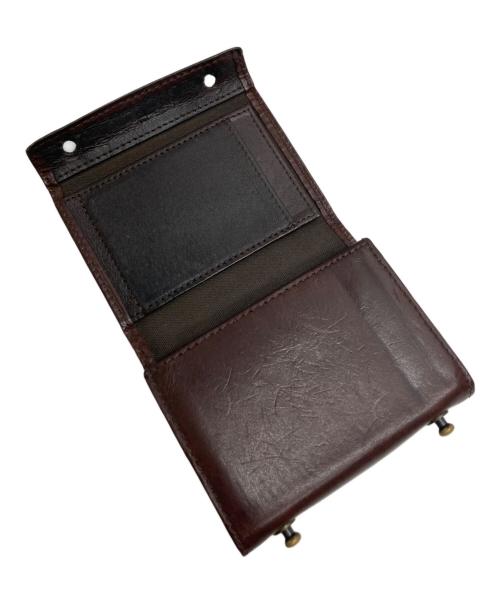 M+（エムピウ）M+ (エムピウ) コンパクトウォレット ブラウンの古着・服飾アイテム