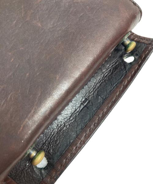 M+（エムピウ）M+ (エムピウ) コンパクトウォレット ブラウンの古着・服飾アイテム